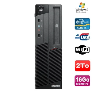 PC Lenovo ThinkCentre M90p 5864 Core i5-650 3.2GHz 16Go 2000Go Burner Wifi W7 - Picture 1 of 1