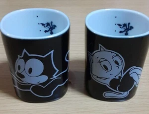¡NUEVO! JUEGO DE 2 tazas de cerámica Felix el gato Japón 1987 Envío directo - Imagen 1 de 4
