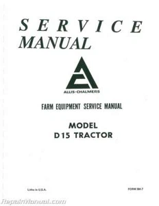 Allis Chalmers D15 Service Manual - Bild 1 von 1
