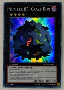 Yugioh Number 85 Crazy Box Trading Card NUMH-EN033 1st Edition Super Rare - Picture 1 of 2