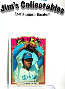 1972 Topps #18b Juan Pizarro Green under C and S - Picture 1 of 2