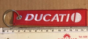 DUCATI Embroidered. Keyring Keyfob Luggage Tag - Picture 1 of 3