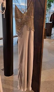 ZARA BNWT 2025. BLUE GREY JEWEL DRESS BEADED GEORGETTE VISCOSE. 6895/508/819 - Picture 1 of 10