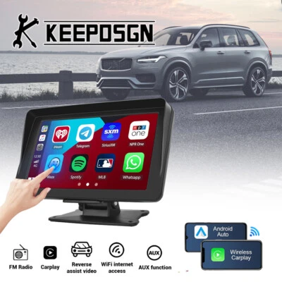 Rádio estéreo Protable 7"" tela sensível ao toque sem fio A/pple Android Carplay para Volvo - Imagem 1 de 4