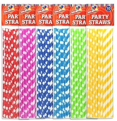 Party Dimensions Pajitas de Papel, Brillos, Multicolor, Pack de 6 (10 Lápices en eac Foto 1 de 2