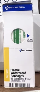 First Aid Only Plastic Waterproof Bandages, 1" x 3", 25pc (4 boxes) - Picture 1 of 1