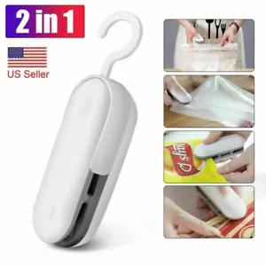 Portable Mini Electric Heat Sealer Sealing Machine Household Plastic Bag Cutter - Picture 1 of 8