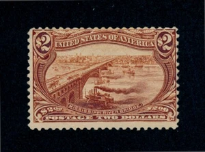 drbobstamps US Scott #293 Mint Hinged OG $2 Transmissippi Stamp SCV $1900 - Picture 1 of 2