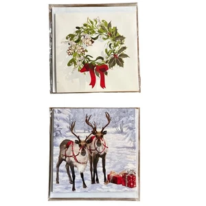 2 Tesori Pop Up Biglietti Auguri Natale Jolly Babbo Natale Elegante Slitta - Foto 1 di 9