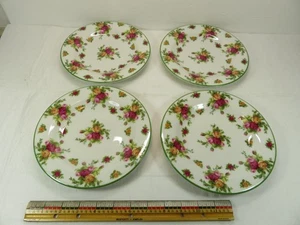 4 Royal Albert Old Country Roses Casual Classics Salad Plates 7 7/8 in Green NEW - Picture 1 of 8