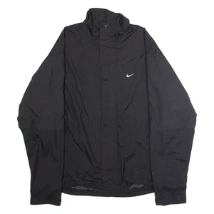 NIKE Golf Mens Windbreaker Jacket Black Colourblock L - Picture 1 of 6