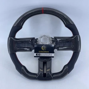 Volante de fibra de carbono real Shelby GT500 2010-2014 para Ford Mustang - Imagen 1 de 6
