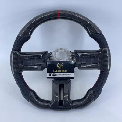 Volante de fibra de carbono real Shelby GT500 2010-2014 para Ford Mustang Foto 1 de 4