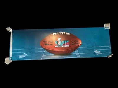 Letrero de pancarta del Super Bowl LVII Wilson fútbol americano The Duke 61x19 AZ Chiefs Eagles leer Foto 1 de 4