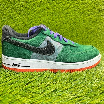 Nike Air Force 1 LV8 PS Boys Size 3Y Green Purple Black Athletic Shoes Sneakers - image 1 of 4