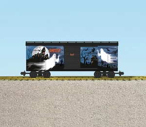 USA Trains R19150 New 2025 Glow In The Dark Ghostly Halloween BUNK CAR, BLUE - Picture 1 of 1