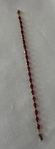 10k Gold Ruby Tennis Bracelet - 7.5” - Picture 1 of 6
