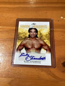 2023 Leaf Ricky Dragon Steamboat WWE Autogrammkarte Happy Holidays HH-07 - Bild 1 von 2