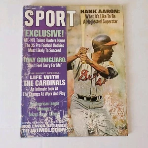 HANK AARON Sport Magazine JUL 1968 Atlanta Braves Baseball VERY POOR - Picture 1 of 4