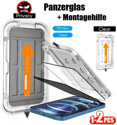 💥Screen Protector Tempered Glass For iPhone 12 13 14 15 Pro Max + Privacy💥 - Image 1 of 4