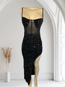 Dress size Large women prom wedding formal evening special occasion Black Corset - Picture 1 of 4