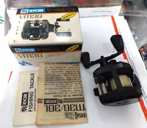 Ryobi VM3G graphite Casting Fishing Reel in box w/manuals made in japan - Picture 1 of 9