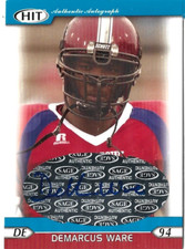 DeMarcus Ware 2005 SAGE HIT Certified Autographed Rookie Card A35 Dallas Cowboys