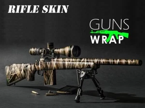 Pistolas de camuflaje envolventes pieles de vinilo premium rifle mate precortado GRASS-6 - Imagen 1 de 5