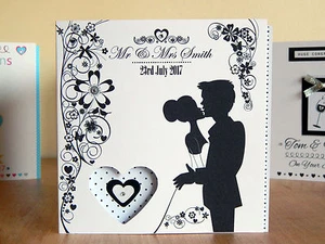 Hochzeitskarte personalisiert Karte Besonder Herr Frau Hochzeit Luxus Hochzeitskarten  - Bild 1 von 11