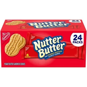 Galletas de sándwich de mantequilla de maní con mantequilla de nuez, 1,9 oz., 24 paquetes - NUEVO Y ENVÍO RÁPIDO - Imagen 1 de 10