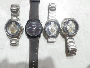 LOTE DE 4 RELOJES GRANDES CABALLERO FUNCIONAN OK LOTE WATCHES - Imagen 1 de 10