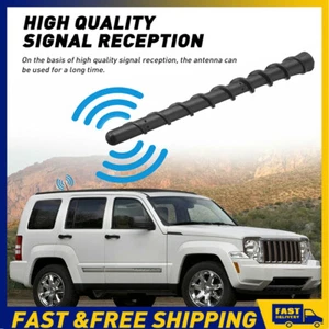 7" Black Radio Stereo Amplifier Car AM/FM Radio Car Antenna Short Stubby Screw - Picture 1 of 12