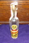 Vintage Liquore Strega Italy Empty Glass Mini Airplane Shot Bottle Tax Strip