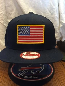 Mütze/Kappe New Era NE400 9Fifty marineblau mit flacher Krempe Gold US-Flagge  - Bild 1 von 5