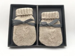Mini Cashmere Hand Warmers Set of 2 - Restoration Hardware Brand - Oatmeal Tan - Picture 1 of 8