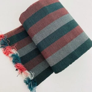 Cinturón a rayas vintage de lana japonés kimono Hanhaba Obi faja corredor de mesa H85 - Imagen 1 de 8