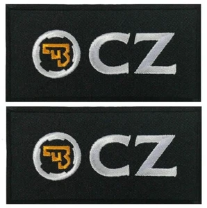 CZ Ceska Zbrojovka Guns Pistol Safe Handgun Patch | 2PC iron on Sew 4"x1.75" - Picture 1 of 2