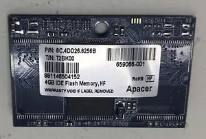 Flash Memory Module Apacer T2BK00 659066-001 4GB 44 Pin IDE HF  - Bild 1 von 2