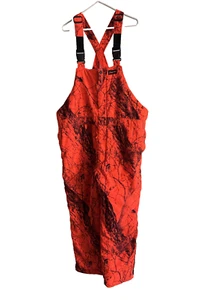 Gamehide Men's Insulated Burr Resistant Blaze Orange Camo Deerhunter Bibs XL - Picture 1 of 6