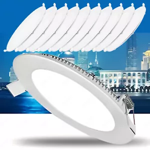LED Panel Einbaustrahler Einbau-Spots Bad ultra-flach 230V Einbau-Leuchten Lampe - Bild 1 von 48