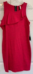 Kensie New With Tags Body Con Dress Size Medium Sleeveless Ruffle - Picture 1 of 6