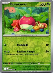 Pokemon Card Bounsweet 016/197 Scarlet & Violet Obsidian Flames Rev Holo