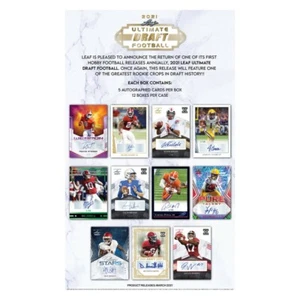 2021 Leaf Ultimate Draft Football Hobby 12-Box Case - Picture 1 of 1