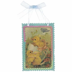 Easter Greetings with Chick & Egg Easter Ornament - Picture 1 of 2