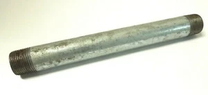 1" x 11" S/40 A53 Welded Galvanized Pipe Nipple (NPT) Thread Both End <N2061511 - Picture 1 of 4