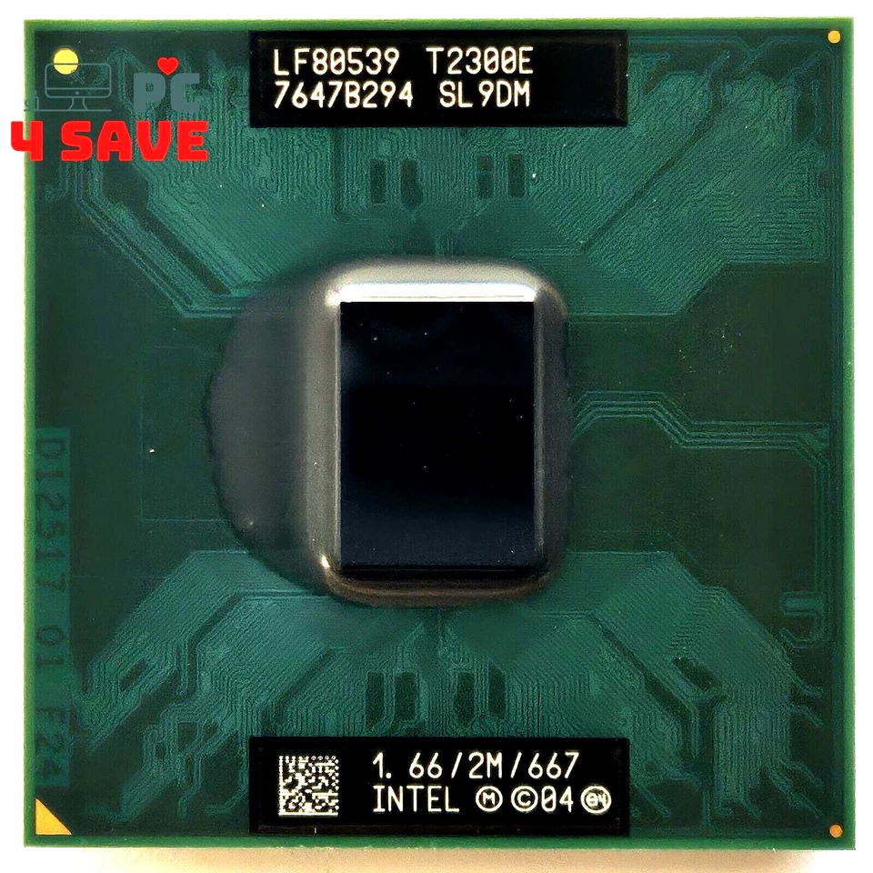 Intel Core Duo T2300E 1.66GHz 2MB Socket M Laptop Mobile Processor SL9DM SL9JE - Image 1 of 2