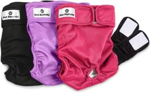 3 Pet Parents Washable Reusable Premium Female Dog Diapers - MEDIUM, NEW - Picture 1 of 5