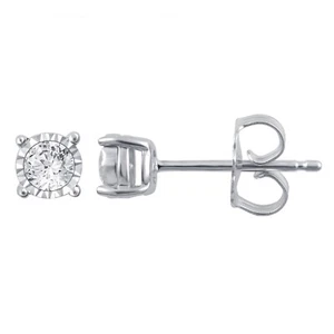 Valentine Gift 10K White Gold 3/4 Carat Diamond Stud Earrings for Women - Picture 1 of 7