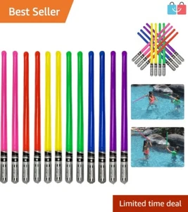 Lightweight 12-Pack Inflatable Lightsabers - Rainbow Colors for Any Occasion - Picture 1 of 11