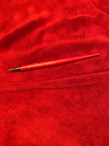 Penna stilografica vintage pubblicitaria legno, olio combustibile shell, servizio calore shell. - Foto 1 di 4